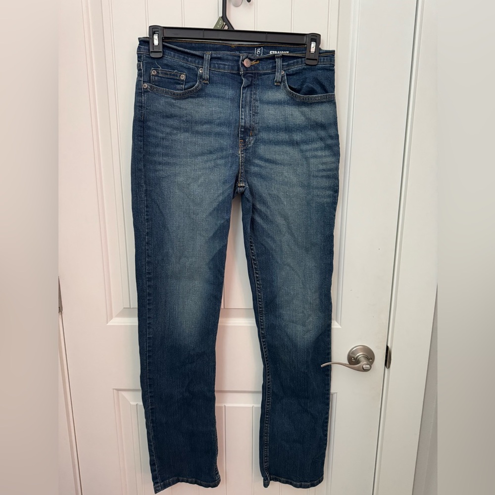 George Men's Straight Fit Blue Jeans 30x32